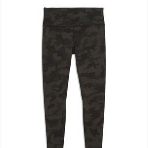 Lululemon Camouflage Leggings - Black and Green Sz 6